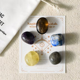 12 Zodiac Healing Crystal Rough Stones Bracelet Set - Auratract